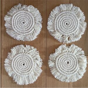 NWOT Macrame Coasters Set of 4